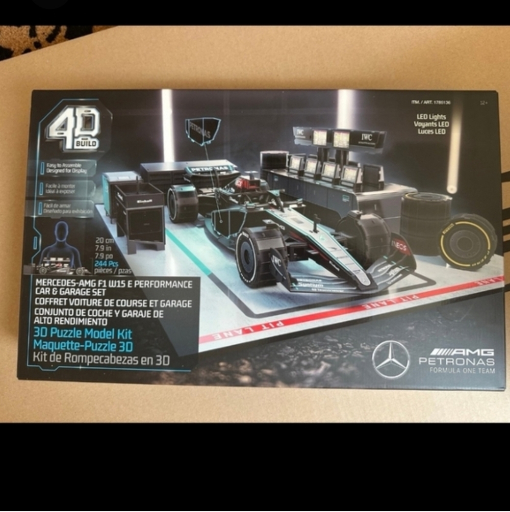 4D Build AMG PETRONAS FORMULA ONE 3D Puzzle Kit LED Lights